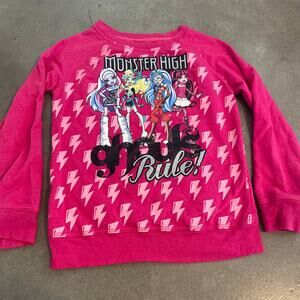 Monster High Magenta pink ghouls rule sweater girls 7